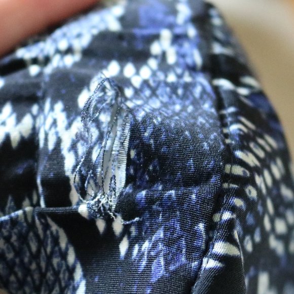 Blue Snakeprint Mini Skirt - Picture 3 of 4